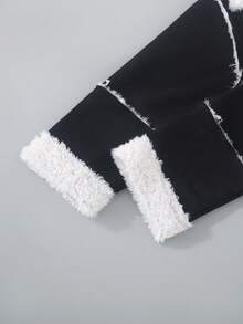 Kleine Jungen Herbst/Winter Cord-Kragen symmetrische Taschen Einreiher Lässig Jacke