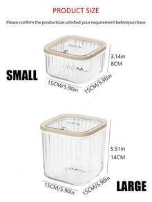 1pc/2pcs Transparent Children's Hair Accessory Storage Box, Girl's Hair Clip Headdress Headband Classification Box, Transparent Rubber Band Hair Tie Jewelry Bucket, Press-Type Elastic Lid, Easy To Use, Large-Capacity Hair Accessory Box, Multi-Functional Sundry Storage Jar, Suitable For Bathroom, Bedroom And Campus Dormitory.(Tip: There Is An Installation Video On The Homepage)