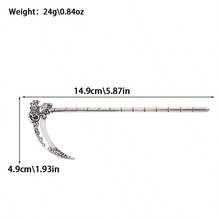 Spinka do włosów z sierpem ze stopu z 2025 roku, urocze akcesorium do włosów w kształcie smoka, przedłużka do koka, przyrząd do robienia koków, ozdoba do włosów w koku, szpilki do stylizacji włosów, szpilki do włosów, spinki do włosów