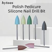 hytoos 3/32英寸硅胶美甲钻头，旋转式指甲边缘清洁抛光器，适用于美甲沙龙美甲 - 彩色 - 查看 1