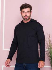 Men's Long Sleeve Hooded Jacket - Multicolor - View 1