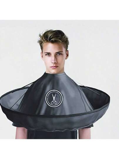 Scissors Pattern Hair Cutting Cape, High Quality Foldable Hairdressing Gown, Waterproof, Comfortable And Easy To Clean Salon Tool