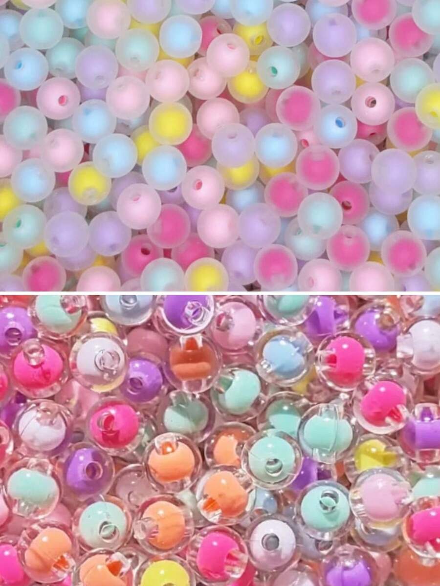 200 Pearl Beads 8mm Mix Colors Beads Crafts Jewelry - 400 單位霧面和泡泡 - 查看 1