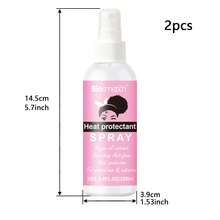 2 X 100ml Heat Protection Hair Mist - Professional Heat Protectant, Leave-In Conditioner, Anti-Frizz, Glossy Hair - Baby Pink - View 3