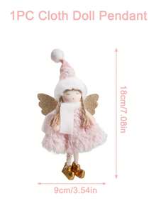 1Pc Knitted Angel Pendant, Christmas Hanging Ornament, Christmas Decorations, Cute Elf Home Decoration Ornament, Christmas Tree Decoration, Holiday Festival Party Supplies, Xmas Decor, Christmas Gift, Christmas Pendent
