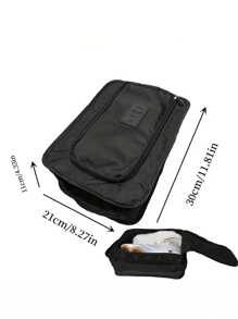 小型旅行鞋袋可折叠防水鞋袋收纳袋-双层鞋袋旅行收纳袋鞋子收纳袋出差旅行用品