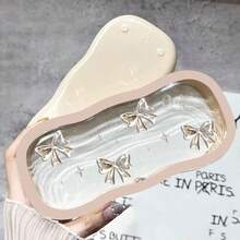 1 Stück süßer Hund & Katze Blumenmuster Brillenetui, unisex Mode Brillen & Schmuckaufbewahrungsbox, transparente tragbare Anti-Crush Brillenrahmen, Kunststoffmaterial, Magnet- & Schnappverschluss Doppelöffnungsdesign, perfekte Aufbewahrungsbox - Mehrfarbig 3 - Übersicht 15