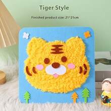 1pc Children's Diy Sewing Set, Cartoon Animal Thread Sewing Drawing, Make Simple Diy Projects, Animals, Fruits, Learn To Sew Toys, Birthday Gifts, Suitable For Girls And Boys