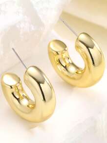 (Paper Card Colors Are Random )36/18/2pcs Geometric Textured Teardrop Golden Fashion Bohemian Style Earrings, Suitable As Gifts For Family And Friends For Holidays