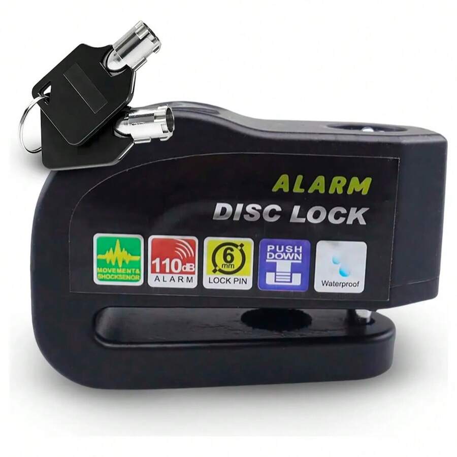 Alarma Candado Motocicleta Bicicleta Antirrobo Impermeable Freno de Disco Bloqueo