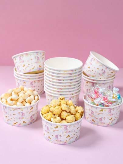 10 peças de tigelas de papel com tema de unicórnio de 8 oz, tigelas de doces, tigelas de sorvete, caixa de pipoca, tigelas de lanche, tigelas para assar biscoitos, recipientes descartáveis para alimentos, utensílios de mesa descartáveis para aniversário, festa de família, piquenique, restaurante, utensílios de cozinha, embalagens de alimentos, decoração de festa de aniversário com tema de unicórnio arco-íris, bandeja de comida, suprimentos para festa de unicórnio