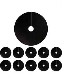 10 包，20.5 英寸无纺布树木覆盖物环加厚树木保护垫植物覆盖物圆形防草园艺织物覆盖物用于控制根部保护 - 黑色 - 查看 10