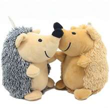 Soft Plush Hedgehog Dog Toys Bite Resistant Cute Design Pet Interactive Chew Squeaky Sound Toy - Multicolor - View 8