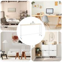 SoBuy Vintage Console Table Metal Hallway Table Decorative Table Sideboard Side Table W X H X D Approx. 120 X 65 X 20 Cm Natural & Black FSB19-E - Black - View 11