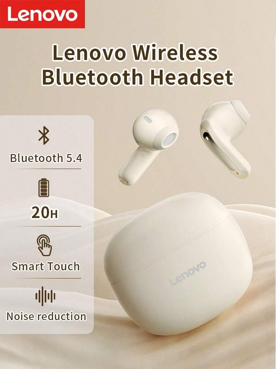 Lenovo EA140 Bluetooth Headset Wireless Ear Clip Open Non-In-Ear Long-Lasting Sports Running Ear Hanging Call Chinese Packaging - White - View 1