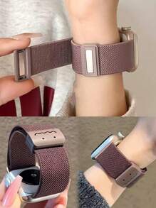 透气尼龙磁扣编织表带，适用于 10 9 8 7 6 5 4 3 SE Ultra 系列，38/40/41/42/44/45/46/49 毫米，舒适的创意运动表带，适合日常佩戴