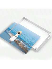 Porta-retrato Acrílico, Suporte de Cartão de Mesa, Etiqueta de Preço, Placa de Exibição Magnética Cristal Transparente Forte para Varejo, Placa de Mesa Acrílica