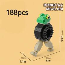 Seria klocków Starożytne Stworzenia, seria AI Shanhaijing, Zabawki z klocków Nieznane Stworzenia, Zabawki z klocków dla dzieci, Zwierzęta z klocków o unikatowych kształtach, Edukacyjne zestawy montażowe i konstrukcyjne, Rekin, Bombowiec Krokodyla, Drewniany Człowiek, Duch Drzewa, Żaba z Opon, Słoń Kaktusowy, Małpka Bananowa, Zabawki do Eksploracji Nieznanego dla Dzieci, Idealne jako kreatywne prezenty, Prezenty świąteczne, Prezenty urodzinowe