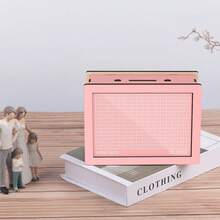 KKC Money Saving Box 10,000, Savings Box, Money Boxes With Counters For Adults And Children, Wooden Coin Bank, Cashbox, $10000 Savings Challenge Box, Reusable Cash Box With Dry Erase Marker. - 粉色 - 查看 1