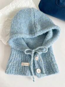 1 件男士秋冬拉法帽，时尚针织帽，带护耳功能，多功能无遮阳帽