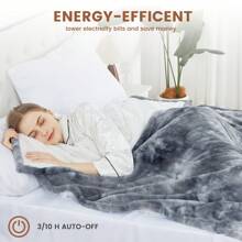 Electric Heated Blanket , Fast-Heating Soft Sherpa & Faux Fur, 5-Level Heat, 10H Auto-Off & Overheat Protection, Quick Warm-Up, Machine Washable