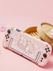 GeekShare Cute Rabbit Design Ultra-Thin PC Protective Case For Nintendo Switch 2 Console - Steamed Bun Rabbit - View 3