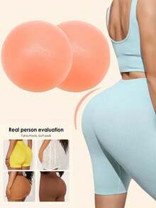 4/2 Packs Women's Silicone Butt Lift Pads - Self-Adhesive, Hand Washable, Nude - Great For Yoga, Fitness And Skiing, Solid Bra Accessories - Multicolor - View 1