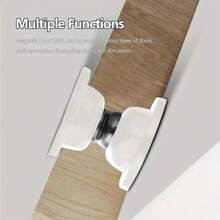 3 件装磁性门挡，适用于墙壁和地板安装的门挡，用于门底部的门挡，门挡保持门打开，无需钻孔门挡，带 3D 胶带 - 彩色 - 查看 2