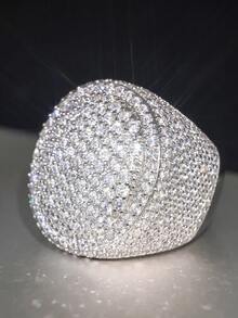 1 件经典方晶锆石戒指，适合女士结婚订婚周年派对珠宝情人节礼物情人节 - 1# - 查看 4