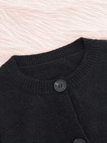 Women's Fashion Oversized Casual Comfortable Solid Color Pattern Solid Color Button Design V-Neck Long Sleeve Sweater Pullover Suitable For Daily Commuting, Office Wear, And Shopping Fall/Winter Clothes For Women Sweaters For Women Sweater Tops