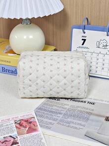 3pcs Delicate Bee Design Cosmetic Bag, Convenient Zipper Makeup Pouch, Fashionable Stationery Pouch For Chargers, Earphones, Necklaces, Bracelets, Makeup Brushes, Mirrors, Cosmetics, Lipsticks, Suitable For Girls, Students, Young Women, Mothers, Holiday Gift, Back To School - Multicolor - View 3