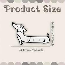 1 个白色腊肠犬壁挂式收纳架 - 天然木钥匙扣，带 4 个挂钩，适用于卧室、办公室入口装饰、乔迁礼物、狗主题壁挂、家居整理、耐用设计、壁挂式收纳、收纳爱好者必备品，适用于圣诞节家居装饰（需自行安装） - 彩色 - 查看 4