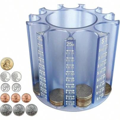 Coin Counter Change Sorter|Pen & Pencil Holder As Desk Organizer|Piggy Bank Adults &|Coin Bank & Wrappers Store 500pcs|Gifts & Family|Easy To Use