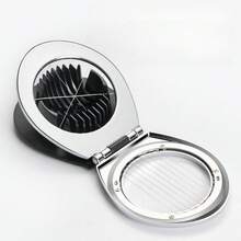 2-en-1 Trancheuse à œufs, convient pour les œufs durs, trancheuse à œufs robuste pour les œufs, les fraises, les champignons et les fruits tendres, avec fonctions de tranchage et de division, fil en acier inoxydable