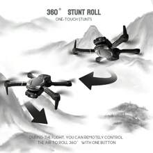 Dual-Lens Drone Remote Control Drone Six-Axis Gyroscope 5GHz Anti-Interference Supports Custom Routes 720° Omnidirectional Obstacle Avoidance Function - 黑色 - 查看 3