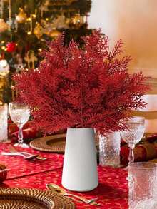 20/10/2 pièces Aiguilles de pin scintillantes de Noël, pics et vaporisateurs de Noël, tiges de feuilles de cèdre artificielles, tiges de feuilles de Noël, pour artisanat DIY, couronnes, décoration de la maison. Aiguilles de pin artificielles rouges scintillantes, pics floraux de Noël artificiels, branches pour arbre de Noël, couronnes, bouquets de mariage, décoration saisonnière d'hiver