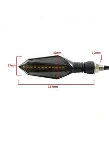 Motorcycle Turn Signal LED Indicator Blinker Light White Amber DRL Arrows LED Sequential Flowing 12V 10mm Compatible With Honda For