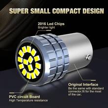 S&D 2 件 1156 BA15S P21W LED 汽车信号灯 BAU15SS PY21W 汽车灯 1157 BAY15D P21/5W LED 刹车倒车灯泡 白色 红色 琥珀色