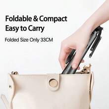 Lenovo H18L Selfie Stick, 1.8m, Aviation-Grade Aluminum Alloy Telescopic Pole, Stabilizing Grip, Anti-Shake Design, Tripod And Handheld Dual Modes, Suitable For Live Streaming And Group Photos, Black Premium Dual-Light Model - Black Exclusive Dual Lights - View 5