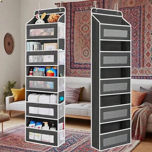 1pc Wall Hanging Storage Bag, Fabric Organizer Pouch, Dorm Room Essential, Home Wall Mounted Storage Bag