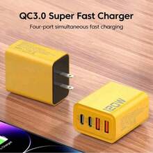 Cargador USB Tipo C De 120W Y 4 Puertos Cargador Rápido De Pared Para Teléfono - Tipo de Enchufe A USA (110-127V) - Ver 6