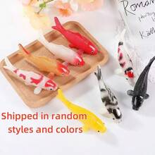 2/4 件逼真锦鲤装饰 | 橙色、白色、黑色、红色多色人造鱼 | 淡水水族箱/池塘造景装饰 | 精细鳞片 + 逼真眼睛设计 | 塑料，无化学污染 | 水生宠物压力缓解，适用于室内淡水池塘、造景、水族箱装饰 - 彩色 - 查看 8