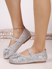 2025秋冬开学软皮休闲平底鞋，儿童秋季简约时尚一脚蹬平底鞋