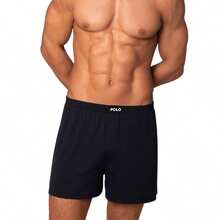 POLO STAR Kit 3  Canção Underwear Premium Viscose Bamboo Fiber Sleepwear Cotton Touch Ice Silk Pajamas - 黑色 - 查看 2