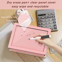 KKC Money Saving Box 10,000, Savings Box, Money Boxes With Counters For Adults And Children, Wooden Coin Bank, Cashbox, $10000 Savings Challenge Box, Reusable Cash Box With Dry Erase Marker. - 粉色 - 查看 4