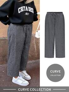 2026 Spring/Summer Plus Size Plaid Pants, Bohemian Style Beach Pants, Ibiza Music Festival Celebration, Derby Day Style - Multicolor - View 3