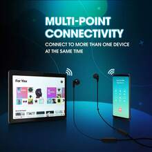 Tune 215BT 蓝牙无线入耳式耳机，配备 3 键麦克风/线控、扁平线缆和强劲的 JBL 纯低音音效 - 黑色 - 查看 8