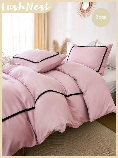 3 件波西米亚风格羽绒被套套装（1 个羽绒被套 + 2 个枕套，无填充物），涤纶柔软亲肤，卧室装饰，适合所有季节，馈赠佳品