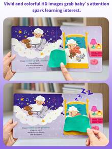 beartale Interactive Flip-Up Story Book, Animal Daily Activities Picture Book (Rooster Waking Up, Kitten Washing Face, Hippo Brushing Teeth, Bear Tidying Room), Suitable For 3-6 Years Old Children, Montessori Quiet Travel Toy, Pre-School Enlightenment And Bedtime Reading - Multicolor - View 12