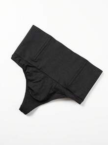 High Waisted Women Tummy Control Shapewear Thong Panty Waist Trainer Body Shaper Pants Compression Shaping Briefs Underwear Underpants Lingerie Knickers Corset Boned - màu đen - Xem 10
